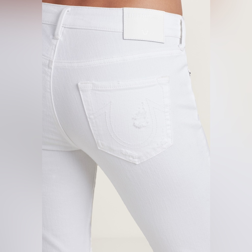 (4 for $80) True Religion Halle Mid Rise Super Skinny Jeans